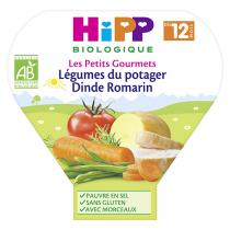 HiPP - Assiette légumes du potager dinde romarin dès 12 mois 230g