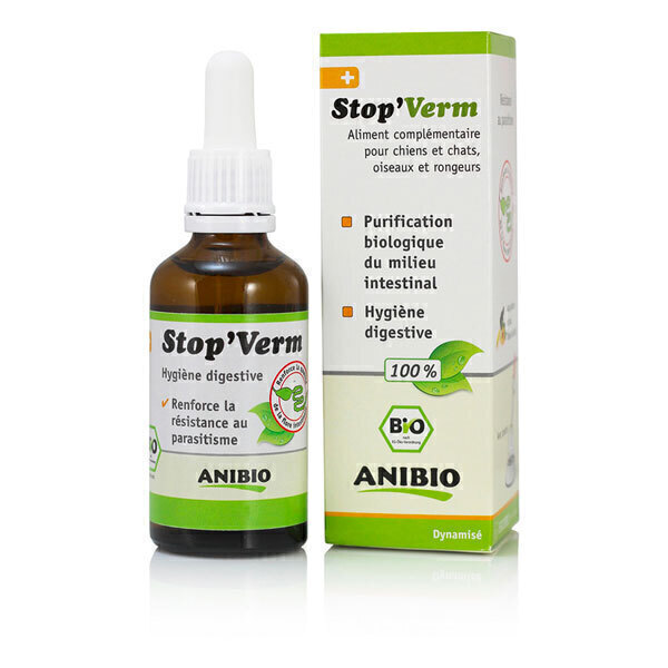 Anibio - Vermifuge naturel hygiène intestinale Stop Verm' 50ml