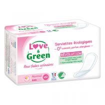 Love & Green - 12 Serviettes incontinence Normal