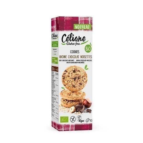 Céliane - Cookies avoine chocolat noisettes 120g