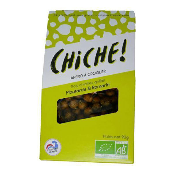 CHICHE - Croustiche pois chiches grillés Moutarde et Romarin 90g