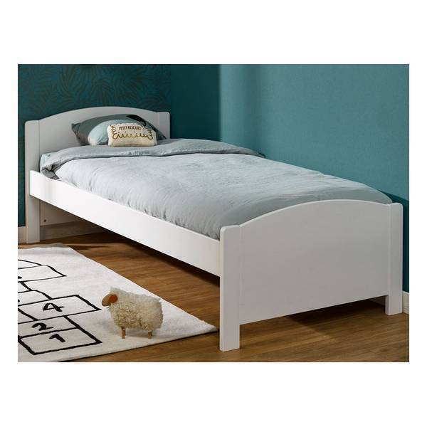 Lit Opale Blanc 90x200cm Junior Provence
