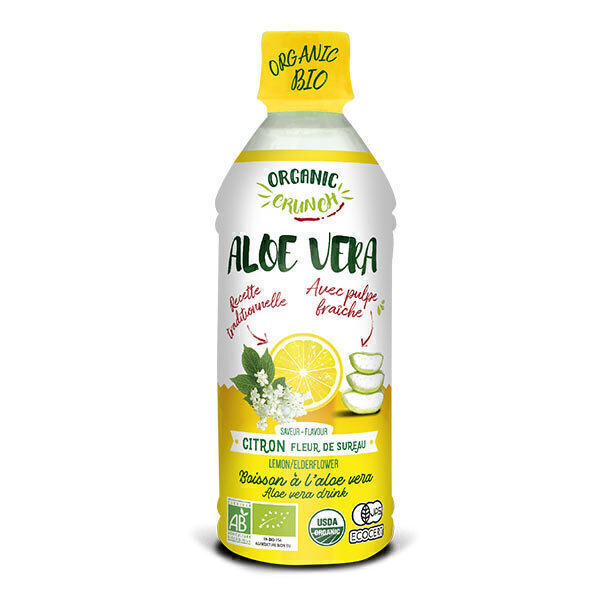 Organic Crunch - Boisson à l'aloe vera Citron Fleur de sureau 350ml