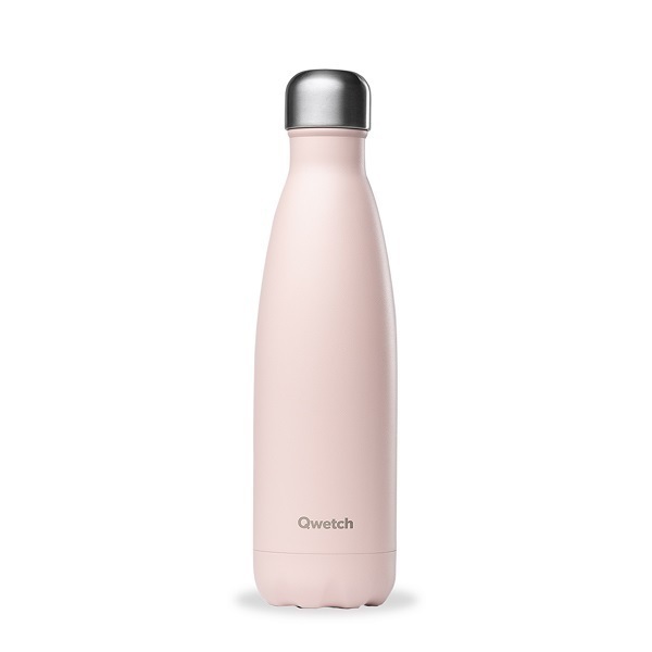 Qwetch - Bouteille isotherme inox Pastel rose 50cl