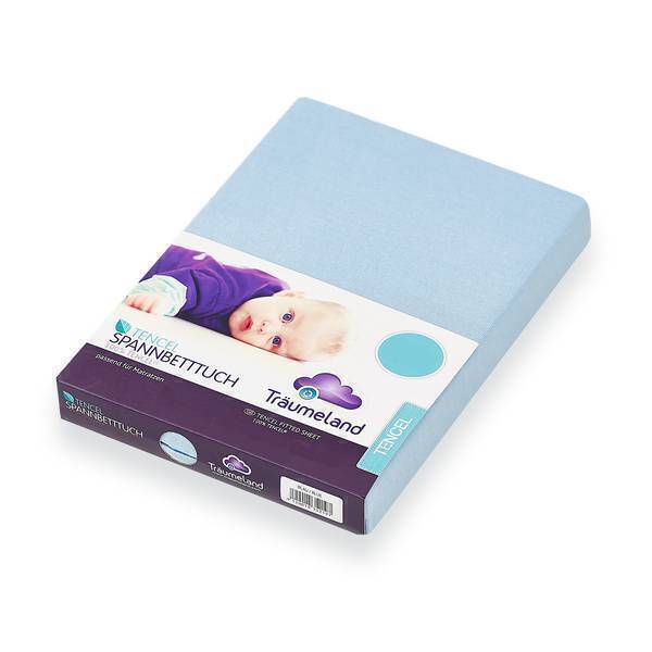 Träumeland - Drap housse tencel 40 x 90 cm Bleu clair Träumeland - Drap housse tencel 40 x 90 cm Bleu clair