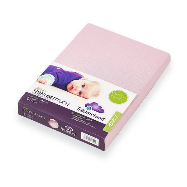 Träumeland - Drap housse coton 60 x 120 et 70 x 140 cm Rose Träumeland - Drap housse coton 60 x 120 et 70 x 140 cm Rose