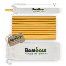 Bambaw - Set de 12 pailles en bambou 22cm