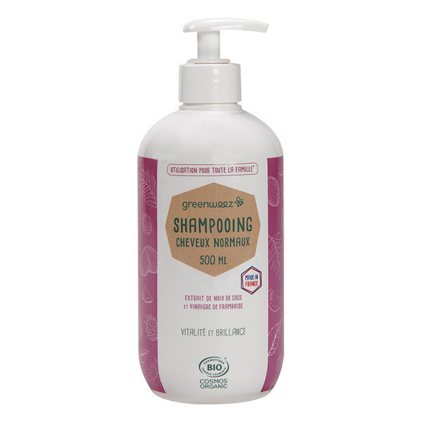 Greenweez - Shampoing familial cheveux normaux Coco Framboise bio 500ml