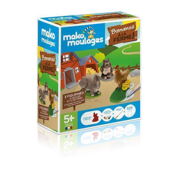 Mako moulages - Coffret 3 moules - Bienvenue à la ferme - Dès 5 ans Mako moulages - Coffret 3 moules - Bienvenue à la ferme - Dès 5 ans
