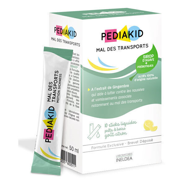 Pediakid - Mal des transports - 10 sticks liquides pour enfant