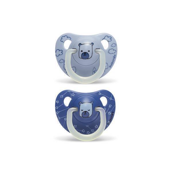 Suavinex - 2 Sucettes Night&Day Ourson - 6 à 18 mois Suavinex - 2 Sucettes Night&Day Ourson - 6 à 18 mois