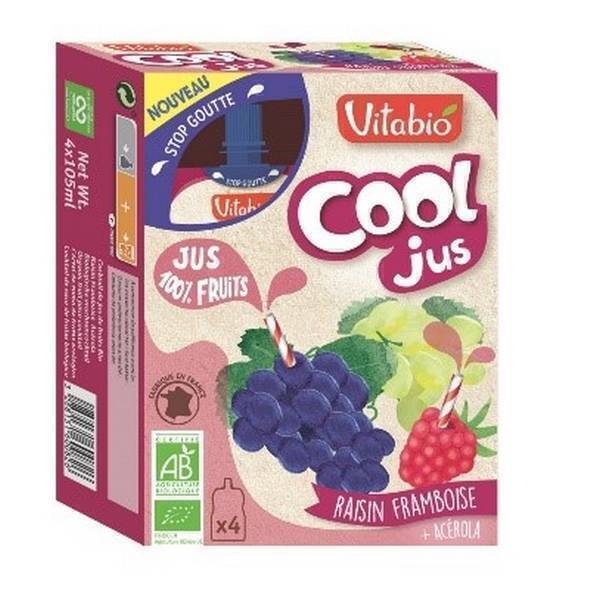 Vitabio - Cool Fruits Jus de raisin, framboise, acérola 4x105ml Vitabio - Cool Fruits Jus de raisin, framboise, acérola 4x105ml