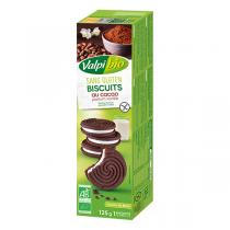 Valpibio - Biscuits cacao fourrés vanille sans gluten 125g