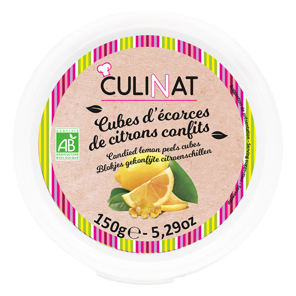 Culinat - Écorces confites Citron Bio 150g