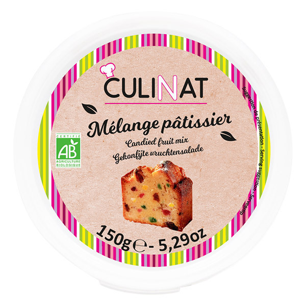 Culinat - Mélange pâtissier fruits confits Bio 150g Culinat - Mélange pâtissier fruits confits Bio 150g