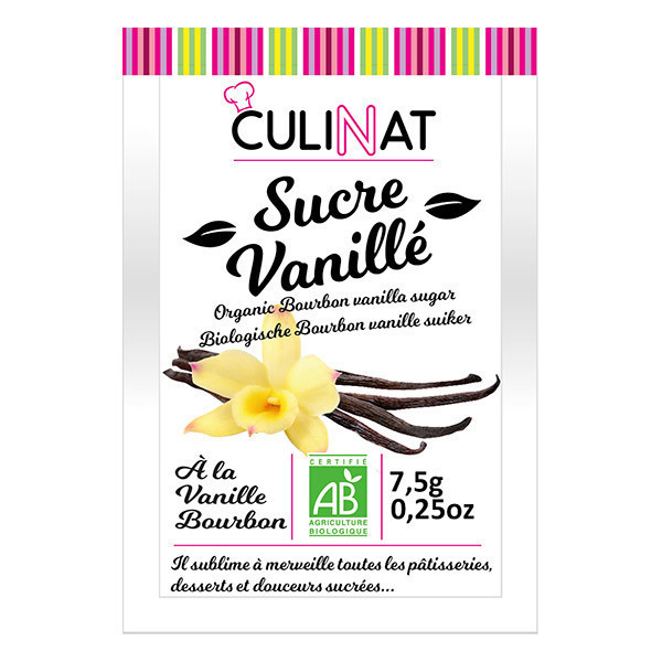 Culinat - Sucre Vanillé naturel Bio 8 X7.5g
