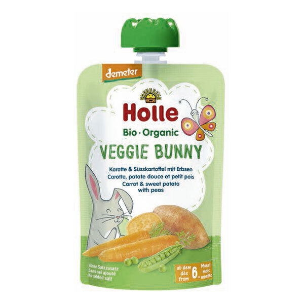 Holle - Gourde Veggie Bunny carotte patate douce 100g