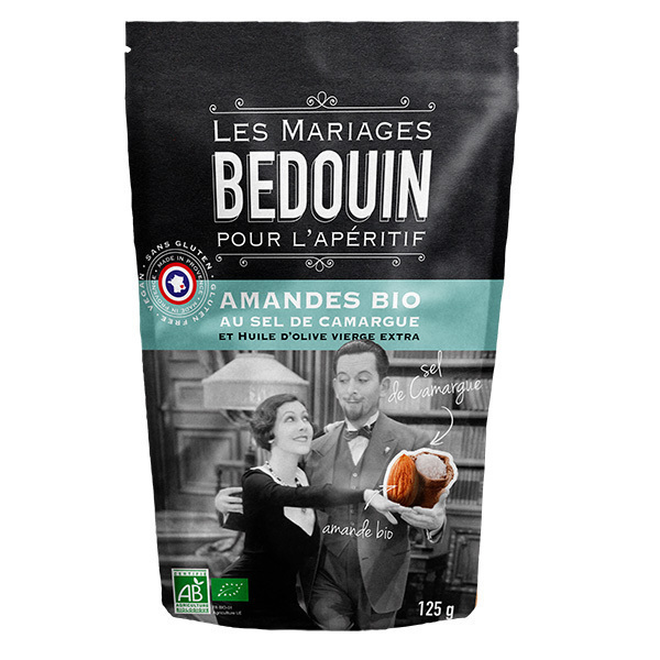 Bedouin - Amandes au sel de Camargue 125g Bedouin - Amandes au sel de Camargue 125g