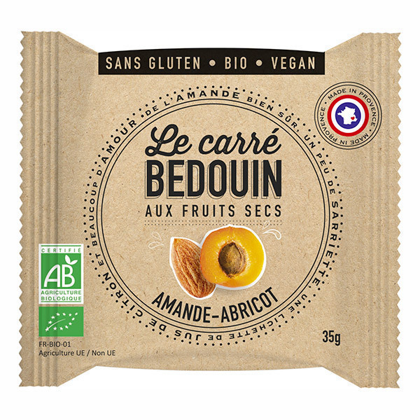 Bedouin - Carré aux fruits secs Amande & Abricot 35g