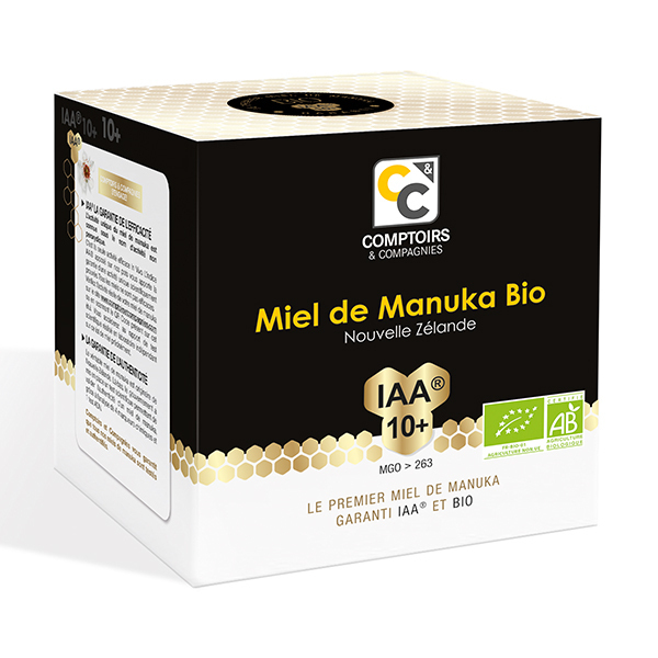 Comptoirs et Compagnies - Miel de Manuka Bio et Actif IAA10+ (MGO 263) - Pot de 250g