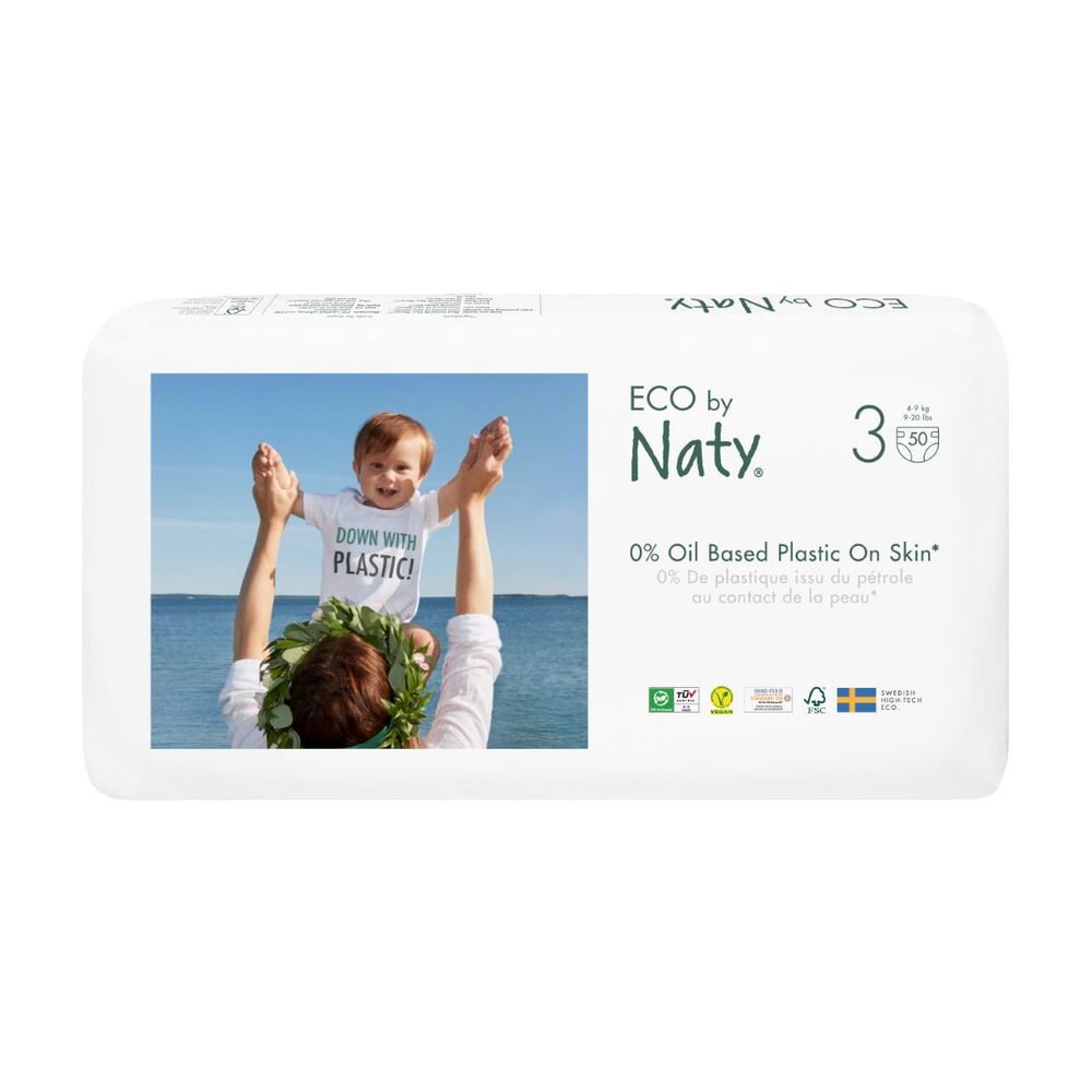 Eco by Naty - 50 Couches écologiques - T3, 4-9 kg