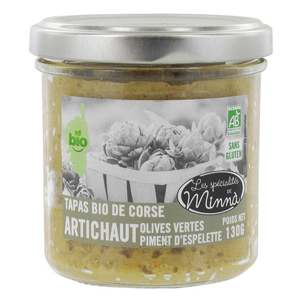 Les spécialités de Minnà - Tapas artichaut, olives vertes et piment 130g