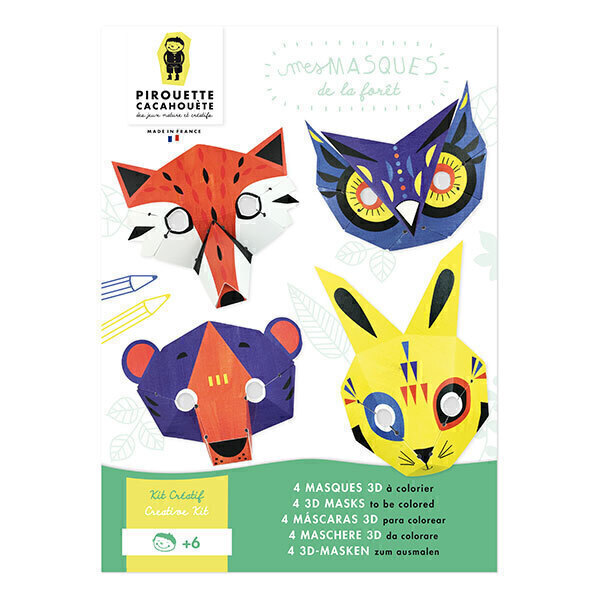 Pirouette cacahouete - Kit créatif masques Animaux de la Forêt - Dès 6 ans