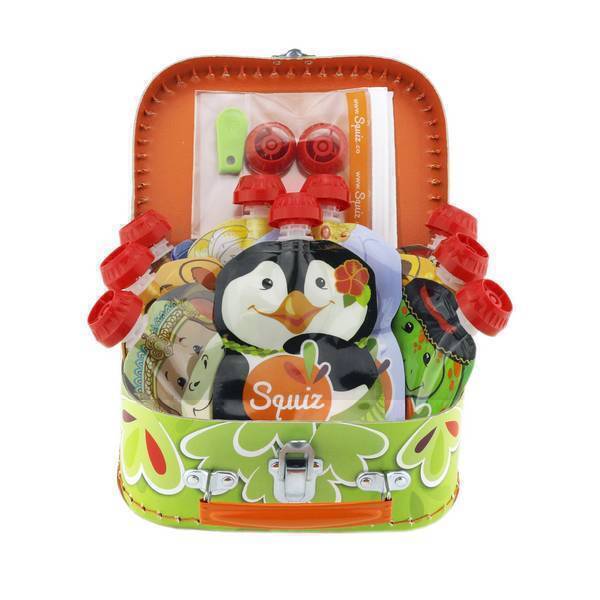 Squiz - Coffret valisette 9 gourdes Jungle + accessoires Squiz - Coffret valisette 9 gourdes Jungle + accessoires