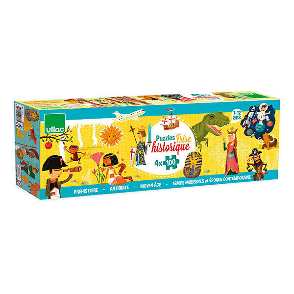 Vilac - Grande frise historique puzzle 4 x 100 pcs - dès 6 ans Vilac - Grande frise historique puzzle 4 x 100 pcs - dès 6 ans