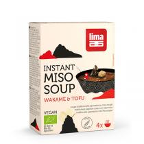 Lima - Soupe miso instantanée tofu wakame 4x10g