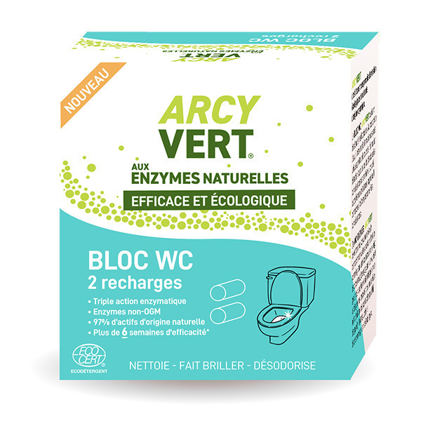 ArcyVert - Bloc WC parfum citron 2x25g
