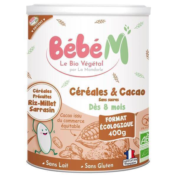 Bébé M - Céréales et Cacao 400g - Dès 8 mois