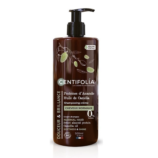 Centifolia - Shampoing Crème Cheveux normaux Amande douce & Camélia 500ml