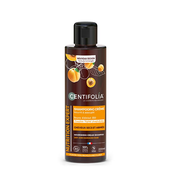 Centifolia - Shampooing crème cheveux secs Abricot et Jojoba- 200 mL