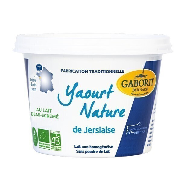 Gaborit - Yaourt nature au lait demi-écrémé 500g