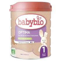 Babybio - Lot de 6 Optima 1 lait pour nourrissons 1er âge bio 800g