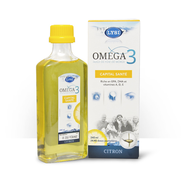 Lysi - Omega 3 Capital Sante aromatise Citron 240ml