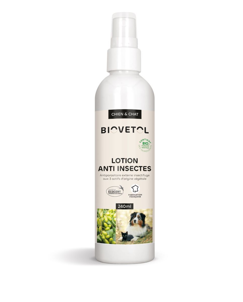 Biovetol - Spray antiparasitaire chien et chat Bio 240ml