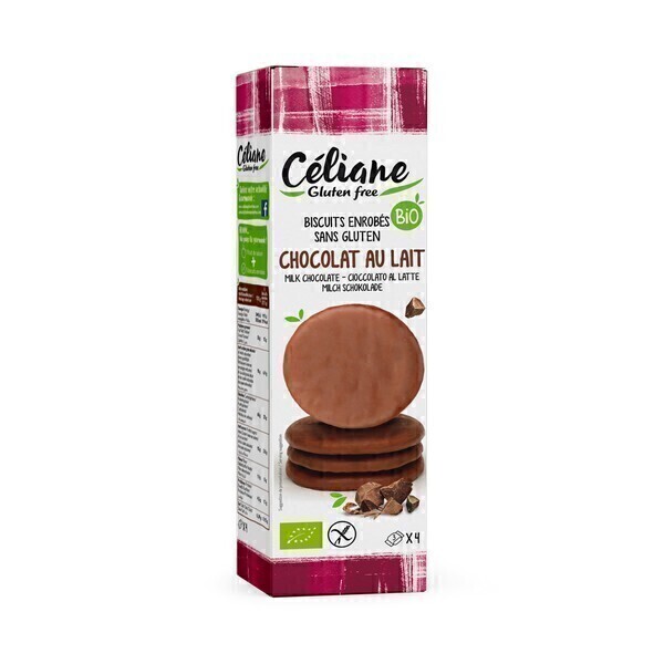 Céliane - Biscuits enrobés de chocolat au lait 140g