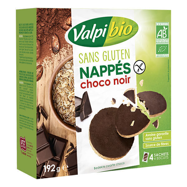 Valpibio - Biscuit Nappé Chocolat Noir 192g