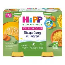 HiPP - Riz au Curry et Potiron pots dès 6 mois 2x190g