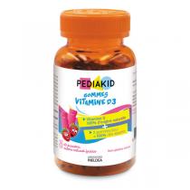 Pediakid - Gommes Vitamine D3 goût Fraise 60 oursons
