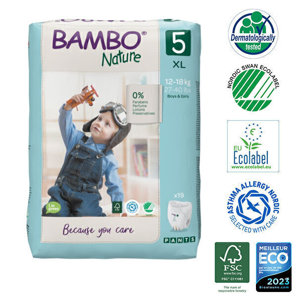 Bambo Nature - 19 culottes d'apprentissage T5 XL 12-18kg