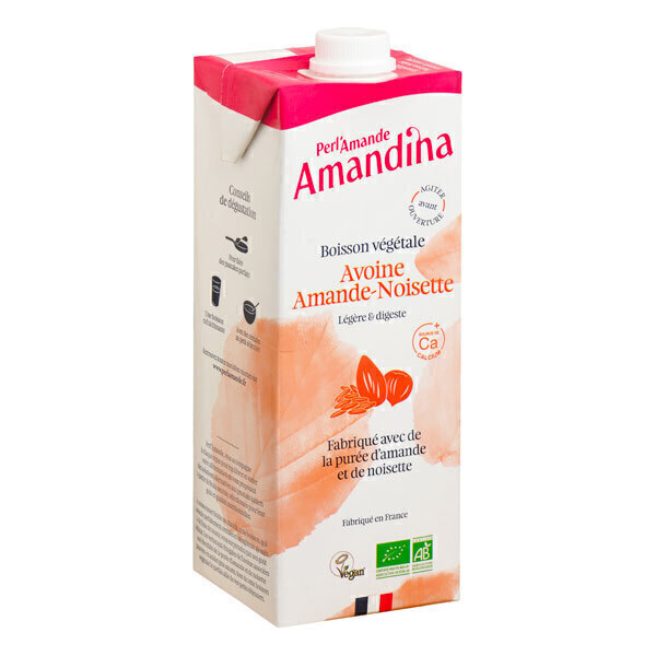 Perlamande - Amandina avoine amande noisette 1L