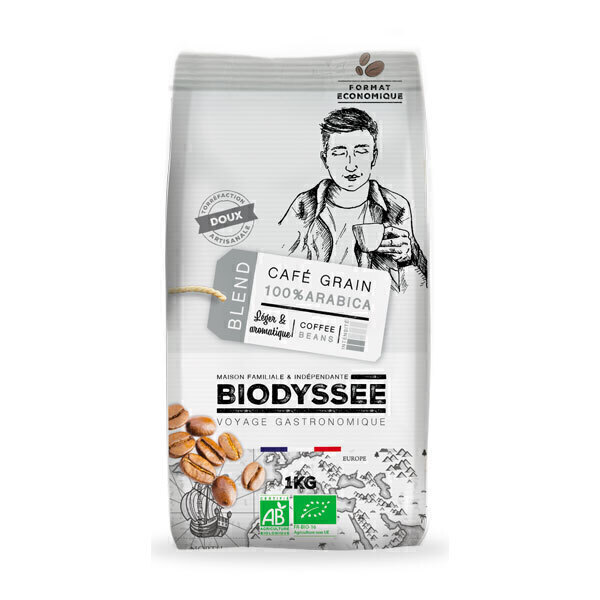 Biodyssée - Café en grains 100% arabica doux 1KG
