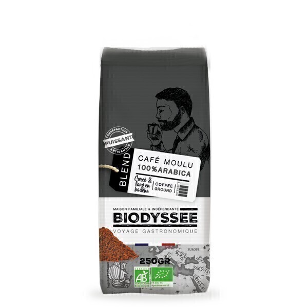 Biodyssée - Café moulu 100% arabica - Puissant 250g