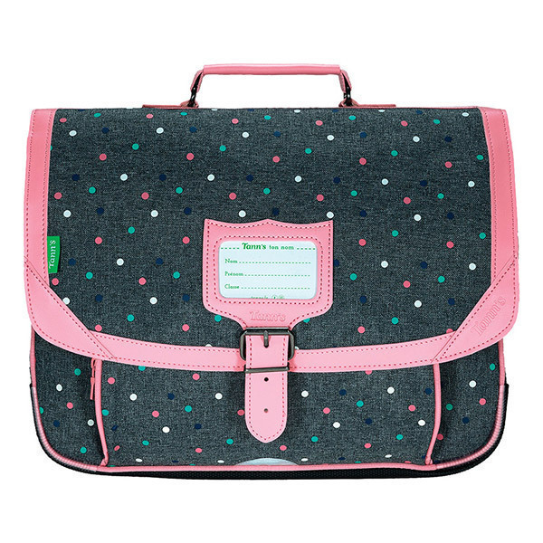 Tann's - Cartable 38 Les Chinés Lou Gris / Rose Tann's - Cartable 38 Les Chinés Lou Gris / Rose