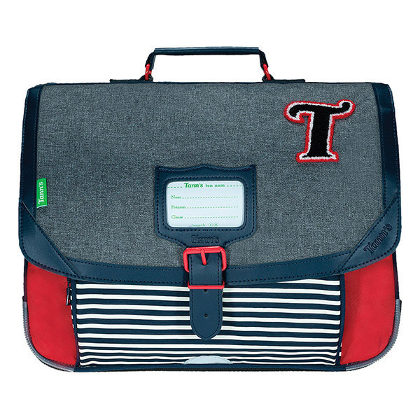 Tann's - Cartable 38 Les Chinés Teddy Gris / Rouge Tann's - Cartable 38 Les Chinés Teddy Gris / Rouge