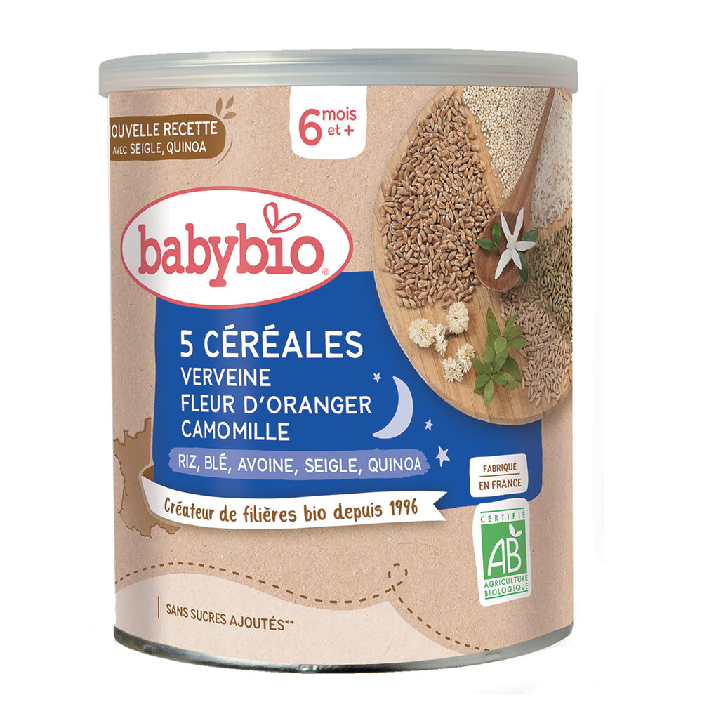 Babybio - Céréales Verveine Fleur d'Oranger Camomille dès 6 mois 220g