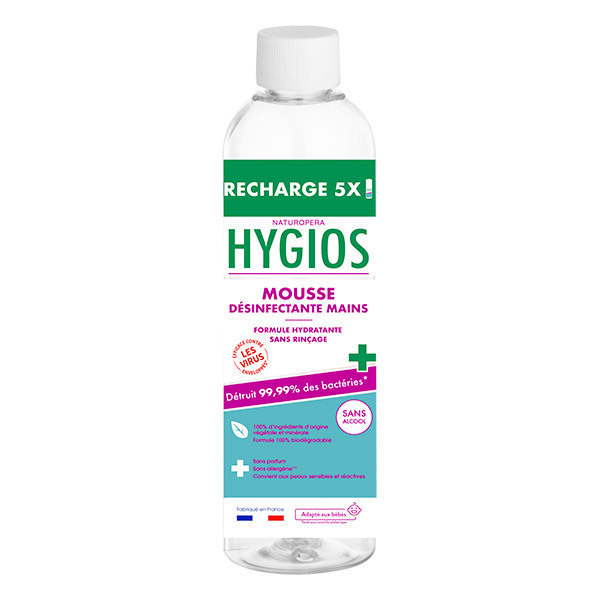 Hygios - Eco-recharge mousse mains désinfectante 250ml